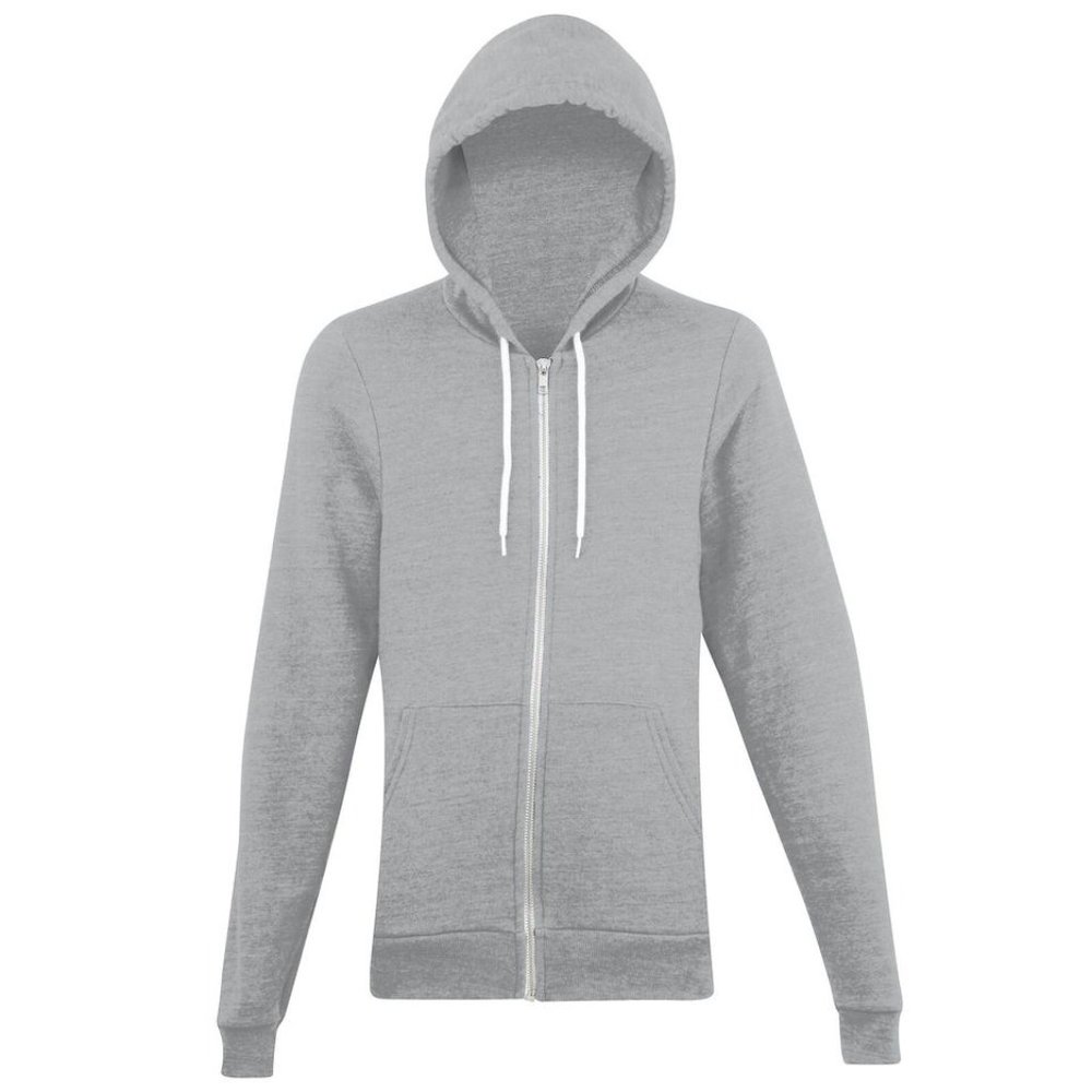 Grey Terry Cotton Zip Up